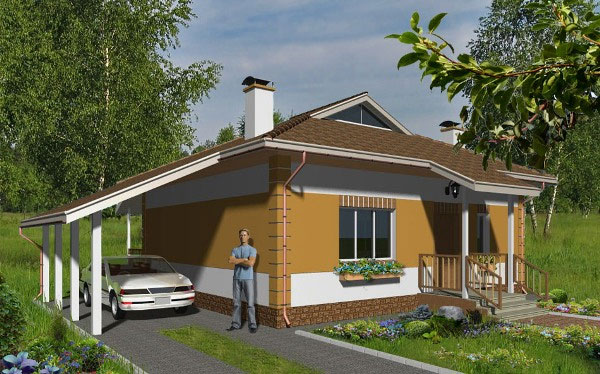 проект одноэтажного небольшого дома