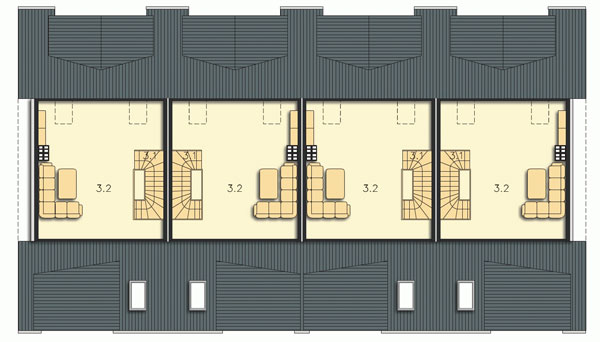 план второго этажа многоквартирного дома